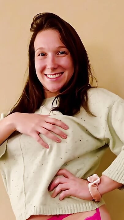 My 36f owner demanded I play with my boobs at home and in public in fetish sweaters. I gladly obeyed her massaging my big tits
