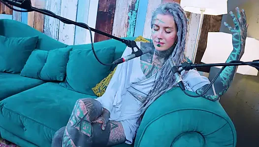 I talk about J - Jelousy - ASMR podcast SFW talking goth skinny girl dreadlocks tattoo model inked girl