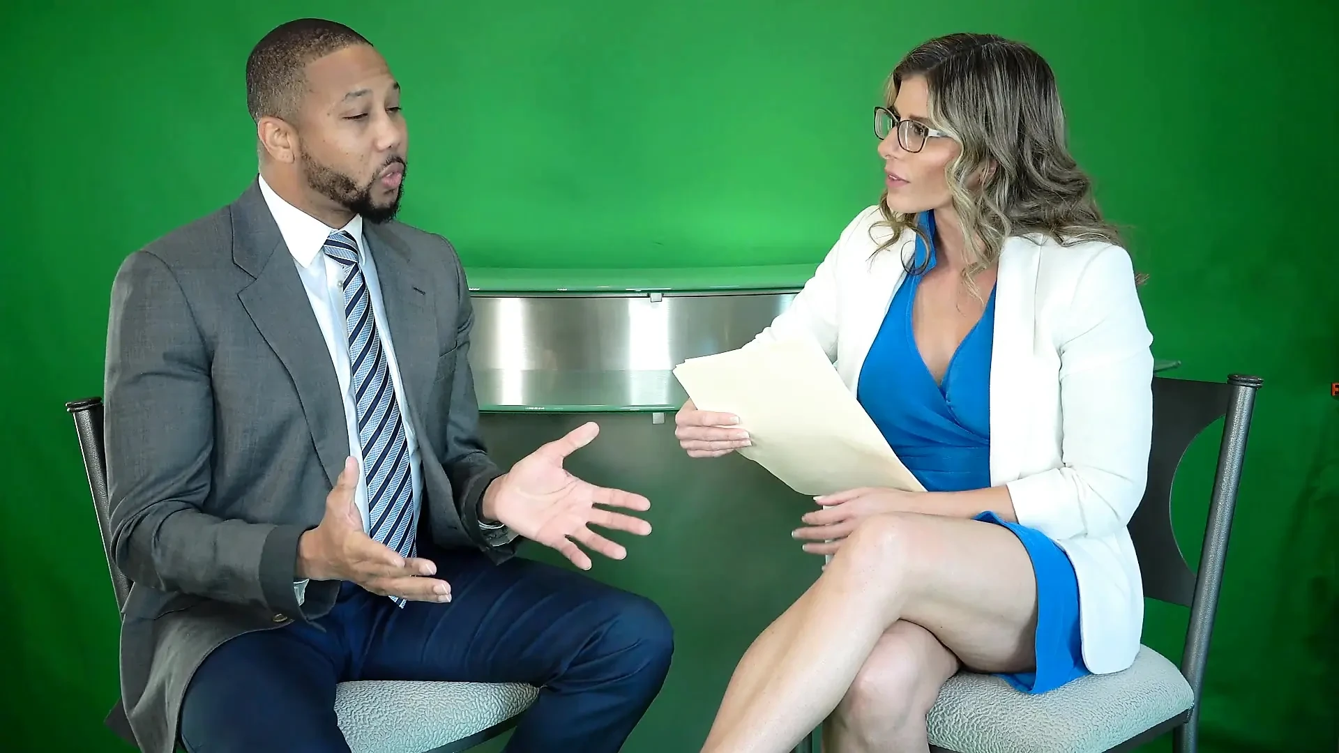 News Anchor Cory Chase Fucks Co Anchor John Legendary