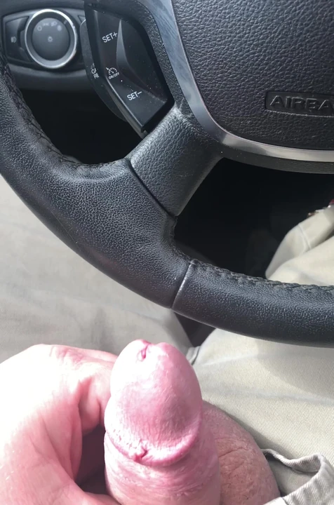 Cum shot in Car