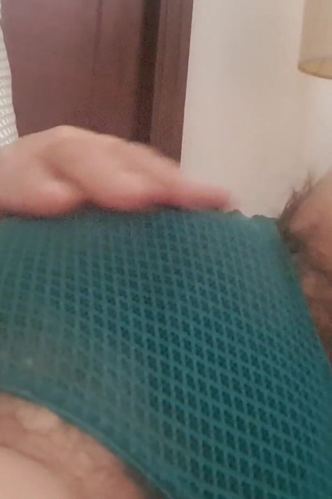 MILF in Panties Putting Her Fingers in Her Dirty Pussy