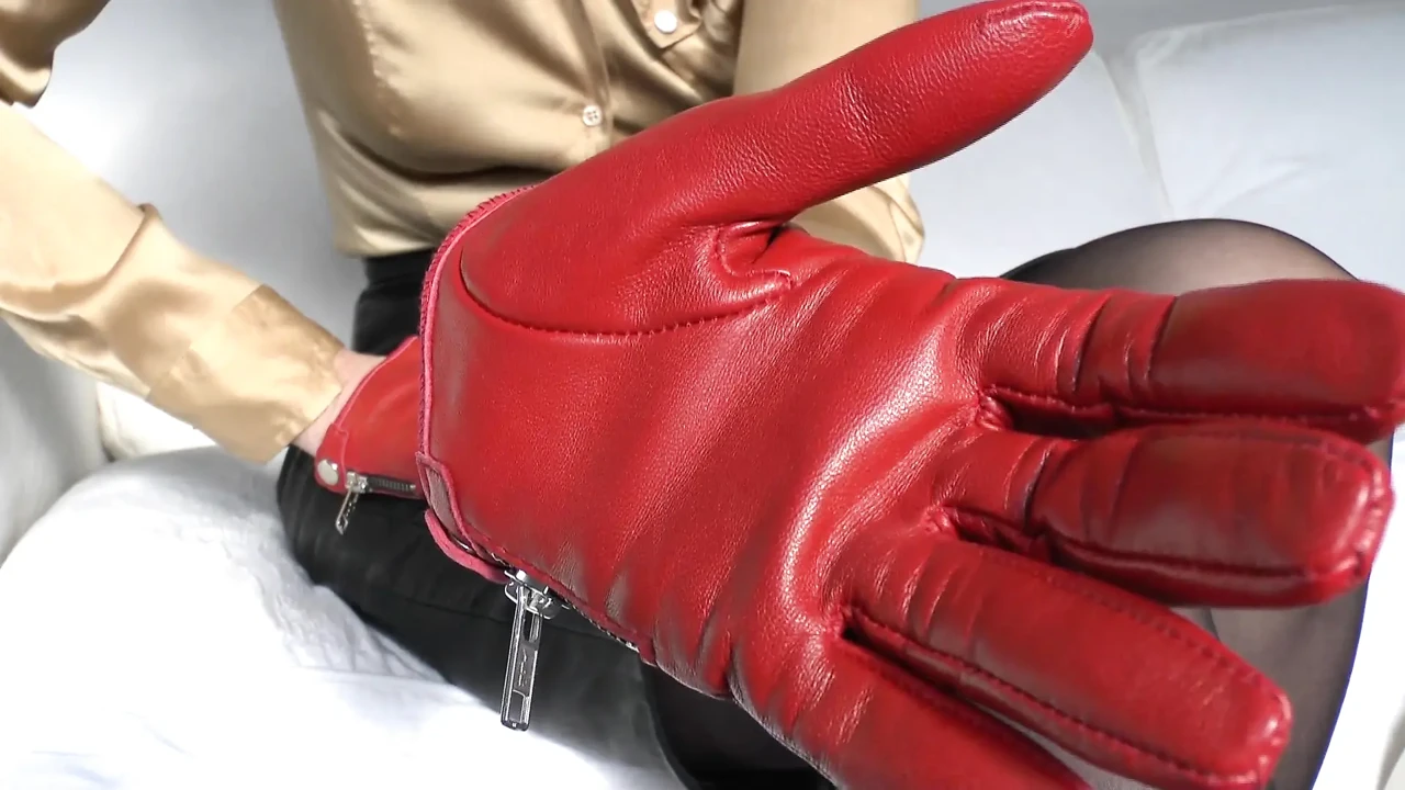 Intense Sniffing of My Red Leather Gloves, Lady Victoria Valente