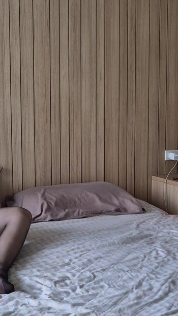 Iconic moment from "Caught on Masturbating Step Sister. My stepsister seduced me. Masturbation in pantyhose, tights fetish"