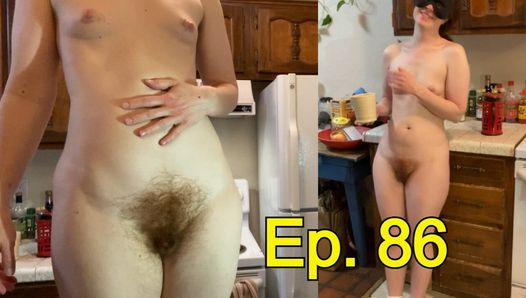 ¡Me masturbé! Y después hice café. Ginger PearTart está desnuda en la cocina - episodio 86