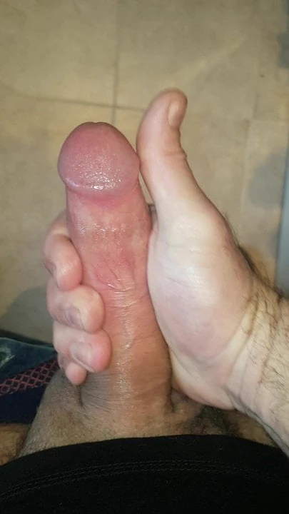 Close up standing cum