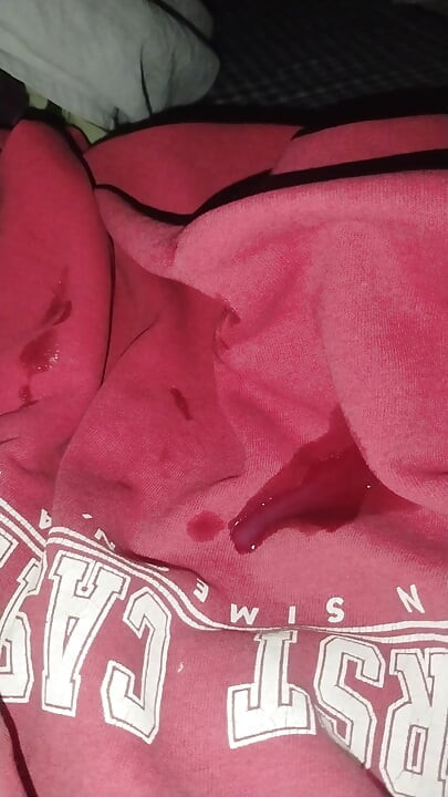 Cum on my own shirt