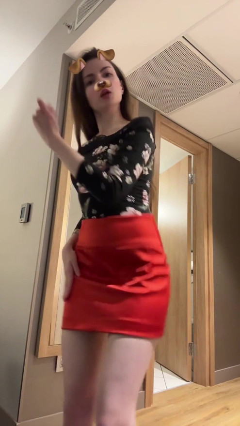 Part 9: TikTok Nude Dance Compilation - Short Skirt No Panties, Small Perky Tits | Clip 2