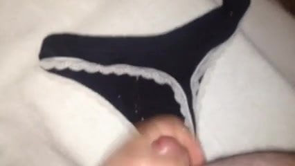 Cumming on my gf's panties