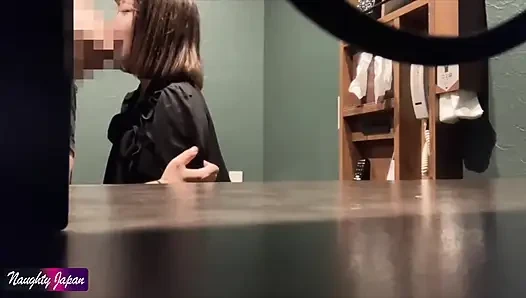 Busty Net Cafe Beauty with Bright Eyes Turns Heads in a Fast and Wild Private Moment