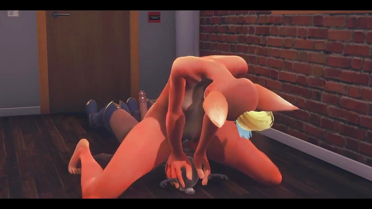 Hentai berbulu - foxy dikongkek oleh rusa futanari - anime manga Jepun Asia permainan filem lucah