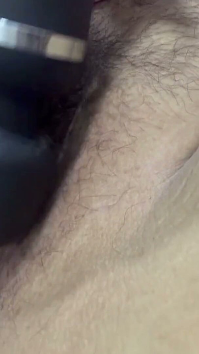 Mom plays with her vibrator on her huge hairy pussy | Clip 1