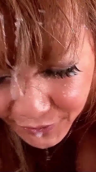 Powerful moment from "Cute Japanese Teen in Rare Bukkake and Creampie Gangbang"