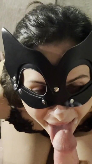 Powerful moment from "Cuffed and throat-fucked by master!"