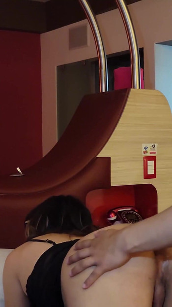 Captivating moment from "Big stepbrother finds me alone in the room and makes me his whore"