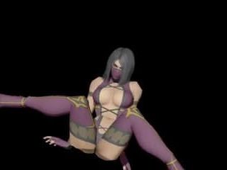 Mmd Mileena, danse de la hanche sexy!