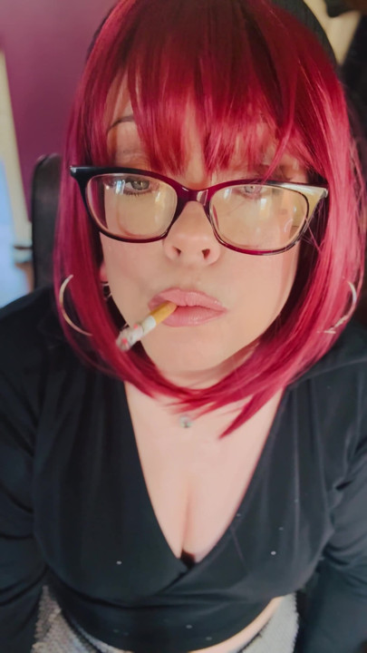 Miss Tina Snua Loves To Dangle Her Cigarette! Smoking Smoker Glasses | Clip 1