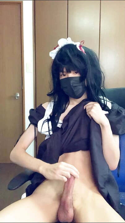 Maid Outfit Crossdressing masturbation