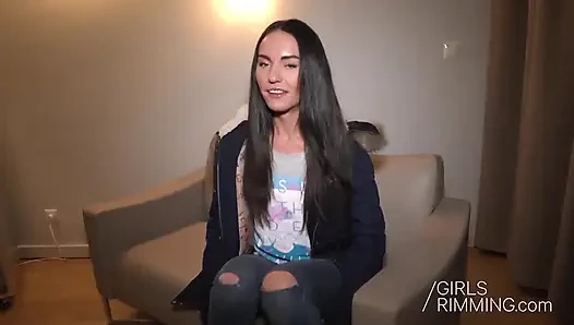 Rimjob casting with Nataly