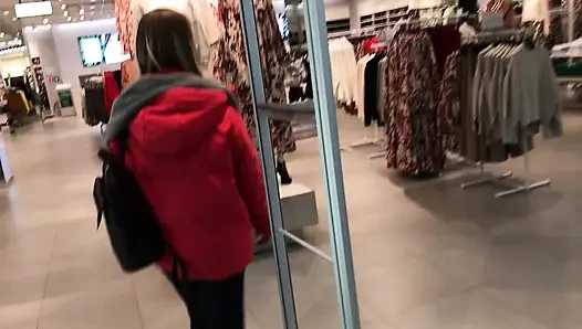 Sneaky Changing Room BJ - Amateur Girl Sucks Cock in Clothing Store RAW