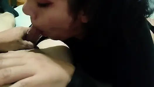 A delicious blowjob ends in an anal