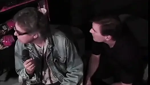 Two girls challenge for the cock sucking title in boxing ring