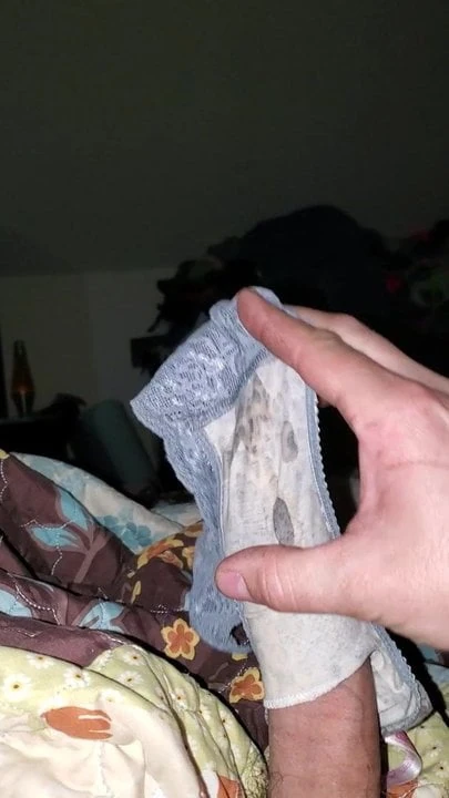 Cumming in another pair of the wife's panties
