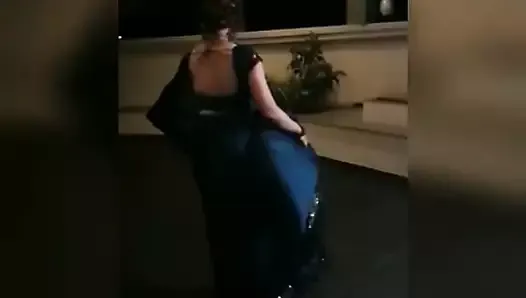Pooja Laxmi Joshi Blue Sexy Saree Dizzle