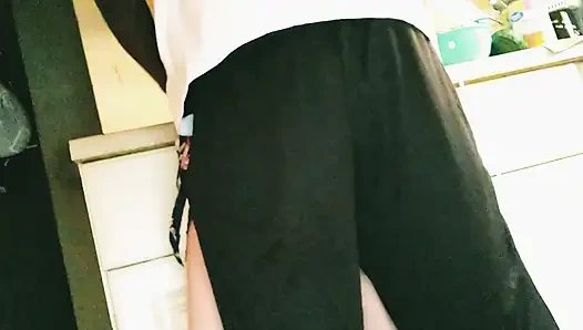 Wife gets pounded in kitchen