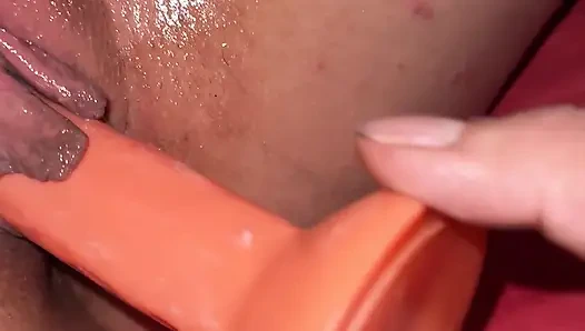 Late night husband watching me masturbate