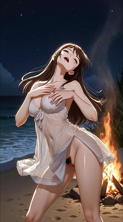 Campfire Cutie by the Beach - Seductive Electric Guitar instrumental music video for relaxing or background music