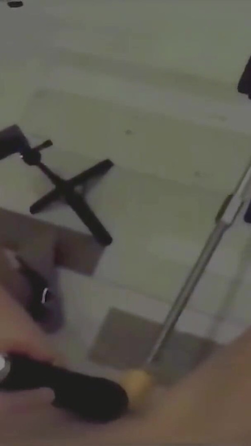 Submissive young student gets fucked by the fucking machine and then squirts all over the floor. in the first-person perspective | Clip 3