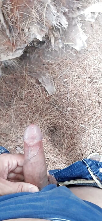Pee in the park with my whole cock