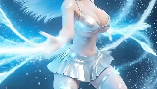 Sexy superkräftige heldinnen ergeben sich intensiven schlafzimmervergnügen