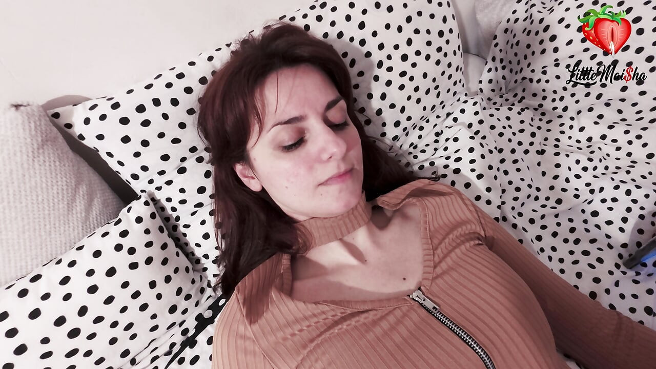 Two Orgasms for This Sweet Brunette - Wet Pussy Licking and Abundant Ejaculation
