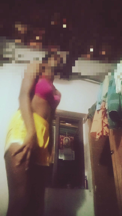 Indian femboy crossdresser dancing