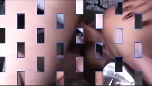 Saucy brunette with big tits gives dude hardcore fucking session