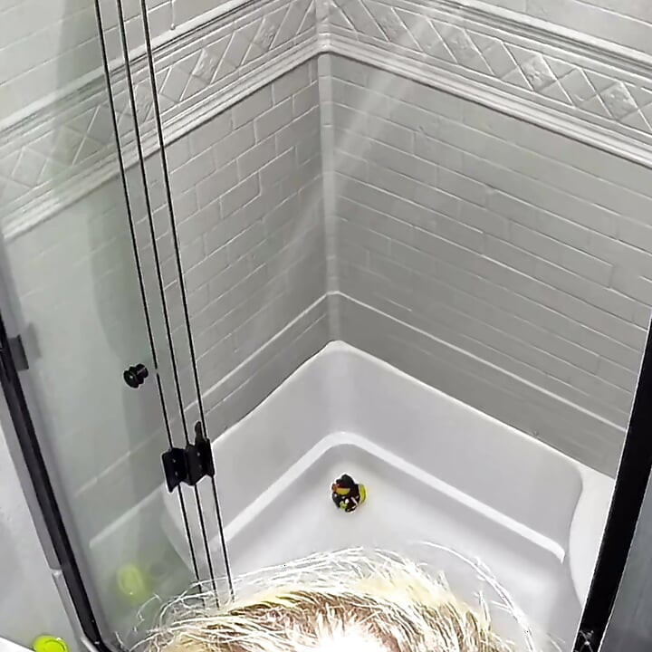 Watch me shower off,  after multiple orgasms.