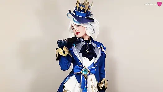 Die versaute Furina von Genshin Impact bevorzugt Athers nahrhaftes sperma, das in ihrer rasierten muschi landen soll