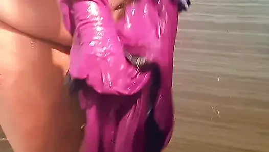 Hot MILF Big Ass & Huge Boobs Arab Stepmom Shower Sex in Bathroom