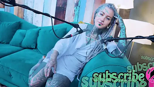 I talk about K - Kindness - ASMR podcast SFW talking goth skinny girl dreadlocks tattoo model inked girl