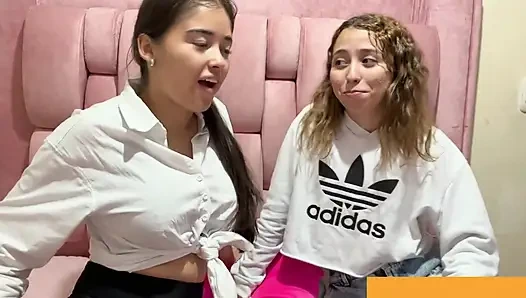 giving me little kisses with my sweet stepsister, naked