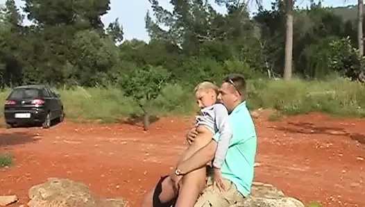 Attractive German blonde fucked hard outdoors