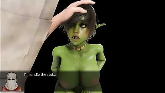 Goblin tabakası - bir goblin'in büyük götüne masaj yapıyor