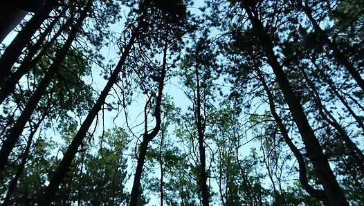 Man Watching The Girl As She Practices Yoga, Public Blowjob In a Park, 4К!