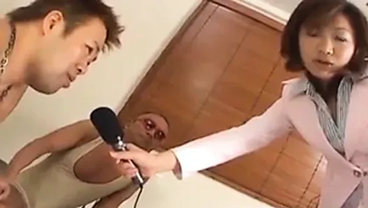 Mitsu Anno gets cum on face from sucked tools after is fucke