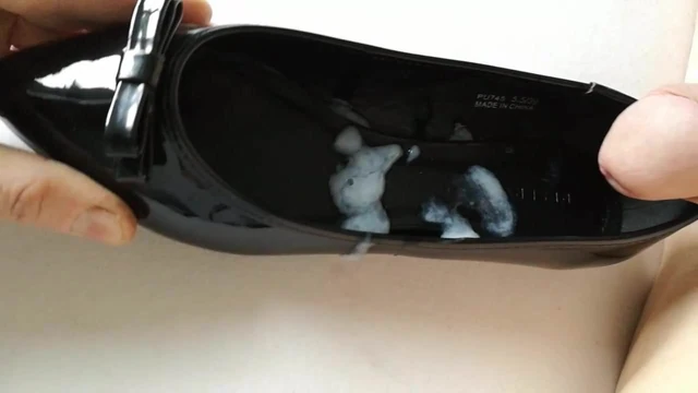 Cum black shine flat shoe