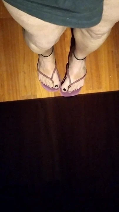 flip flops around the room