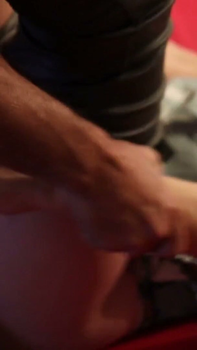 108 - Total fucking (doggy style, rimming, blowjob) in leather pants and sexy satin nightie | Clip 3