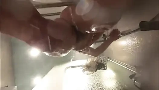 Webcam Under Bath. Girlfriend After Sex in Shower