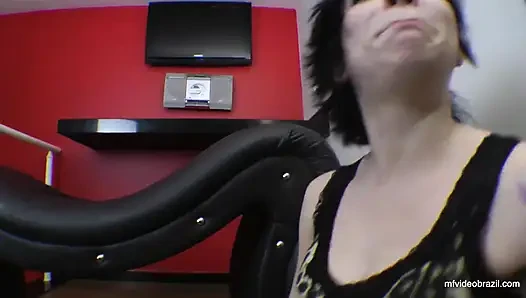 Sofa girl kneading by India Mulan and slave Sammy